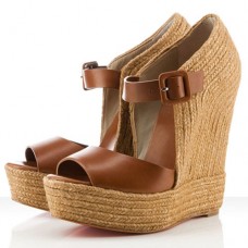Christian Louboutin Praia Espadrille 140mm Wedges Brown Christian Louboutin Praia Espadrille 140mm Wedges Brown