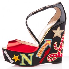 Christian Louboutin Loubi Zeppa 140mm Koturny Czerwone