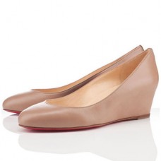 Christian Louboutin New Peanut 40mm Koturny Beżowe Christian Louboutin New Peanut 40mm Koturny Beżowe