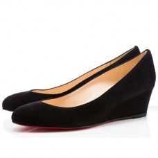 Christian Louboutin New Peanut 40mm Koturny Czarne Christian Louboutin New Peanut 40mm Koturny Czarne