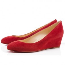 Christian Louboutin New Peanut 40mm Wedges Red Christian Louboutin New Peanut 40mm Wedges Red