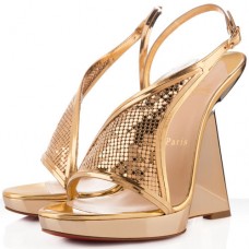 Christian Louboutin Roxy Muse 120mm Koturny Złote Christian Louboutin Roxy Muse 120mm Koturny Złote