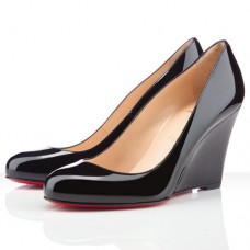 Christian Louboutin Ron Ron Zeppa 80mm Koturny Czarne Christian Louboutin Ron Ron Zeppa 80mm Koturny Czarne