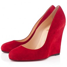 Christian Louboutin Ron Ron Zeppa 100mm Koturny Czerwone Christian Louboutin Ron Ron Zeppa 100mm Koturny Czerwone