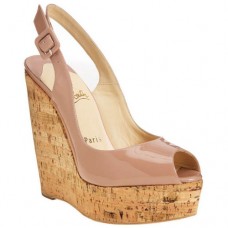 Buty na koturnie Christian Louboutin Uue Plume 140 mm w kolorze różowym