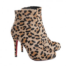 Christian Louboutin Alta Ariella 120mm Botki w panterkę