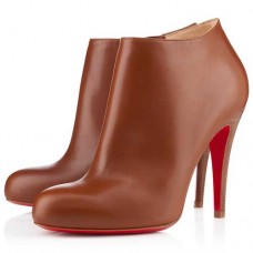 Christian Louboutin Belle 100mm Botki Brązowe