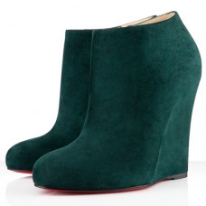 Christian Louboutin Belle Zeppa 100mm Botki Zielone