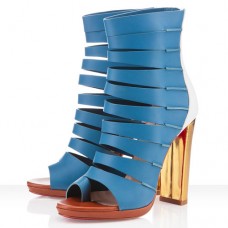 Botki Christian Louboutin Decoupata 120mm niebieskie
