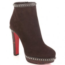 Christian Louboutin Figurina 120mm Botki Brązowe