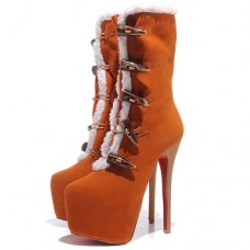 Christian Louboutin Daf Booty 160mm Botki Brązowe