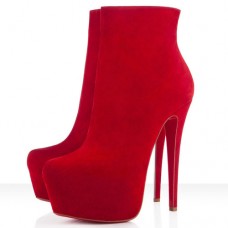 Botki Christian Louboutin Daf Booty 160mm w kolorze czerwonym