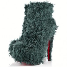 Christian Louboutin Daf Booty 160mm Botki do Kostki Turkusowe