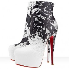 Botki Christian Louboutin Daf Booty 160mm białe