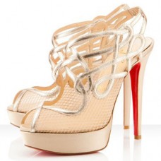 Christian Louboutin Brandaplato 140mm Botki Platynowe