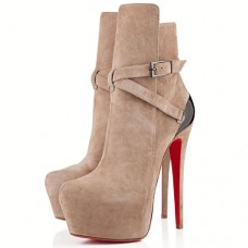 Botki Christian Louboutin Equestria 160mm w kolorze taupe