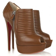 Botki Christian Louboutin Futura 140mm brązowe