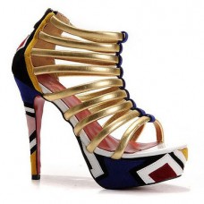 Botki Christian Louboutin Romaine 140mm wielokolorowe