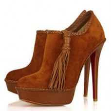 Christian Louboutin SulTaupee 140mm Botki Brązowe