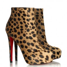 Christian Louboutin Miss Clichy 140mm Botki do Kostki Panterka