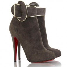 Botki Christian Louboutin Trottinette 140mm brązowe
