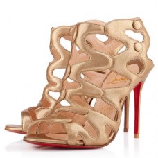 Christian Louboutin Valonana 100mm Botki Złote Christian Louboutin Valonana 100mm Botki Złote