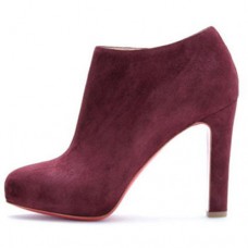 Christian Louboutin Vicky Booty 120mm Botki do Kostki Śliwkowe