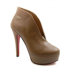 Christian Louboutin Miss Fast Plato 120mm Botki Brązowe