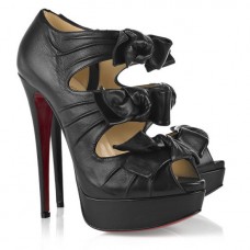 Botki Christian Louboutin Madame Butterfly 140 mm, czarne