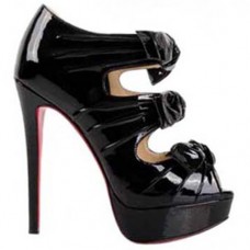 Botki Christian Louboutin Madame Butterfly 140 mm, czarne