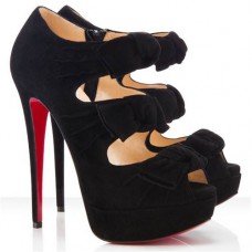 Botki Christian Louboutin Madame Butterfly 140 mm, czarne