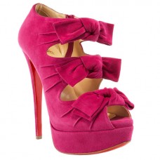 Botki do kostki Christian Louboutin Madame Butterfly 140 mm różowe