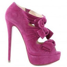 Botki do kostki Christian Louboutin Madame Butterfly 140 mm różowe