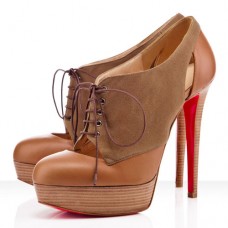 Kamizelka Christian Louboutin 140mm Botki do Kostki Camel