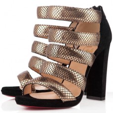 Christian Louboutin Mehari 120mm Botki Złote