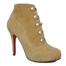 Christian Louboutin Fifre Gorset 120mm Botki do Kostki Camel