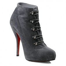 Christian Louboutin Fifre Gorset 120mm Botki Szare