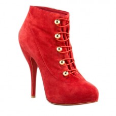 Christian Louboutin Fifre Gorset 120mm Botki Czerwone