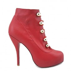 Christian Louboutin Fifre Gorset 120mm Botki Czerwone