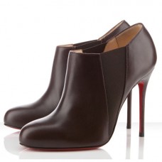 Botki Christian Louboutin Lastoto 100mm w kolorze czekoladowym