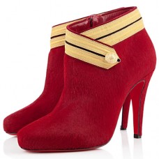 Botki Christian Louboutin Marychal 100mm w kolorze czerwonym