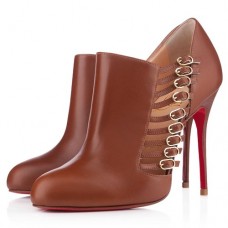 Botki Christian Louboutin Safety 100mm brązowe