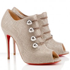 Christian Louboutin Loubout 100mm Botki do Kostki Taupe