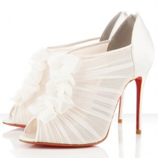 Botki Christian Louboutin Canonita 100mm białe