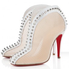 Botki Christian Louboutin Bourriche 100mm białe