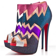 Botki Christian Louboutin Ziggy 140mm wielokolorowe