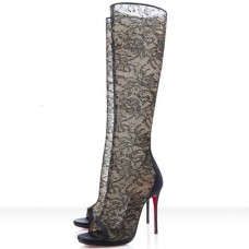 Buty Christian Louboutin Alta Dentelle 120mm, czarne