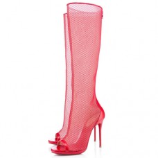 Buty Christian Louboutin Alta Dentelle 120mm w kolorze czerwonym