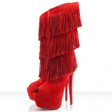Christian Louboutin Highness Tina 160mm Boots Red Christian Louboutin Highness Tina 160mm Boots Red