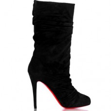 Buty Christian Louboutin Velours Scrunch 100mm, czarne